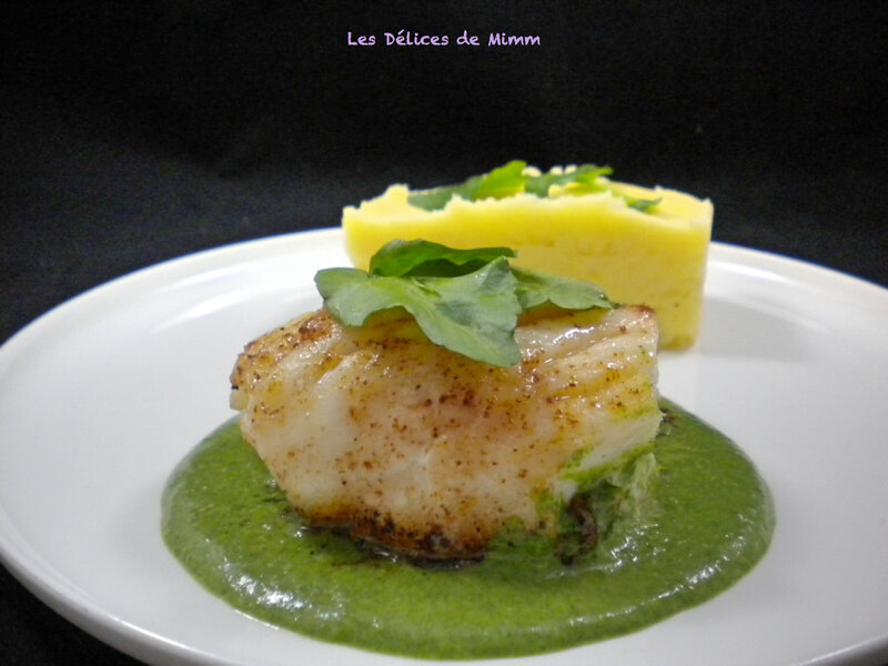 Dos de cabillaud et sa sauce au cresson 3