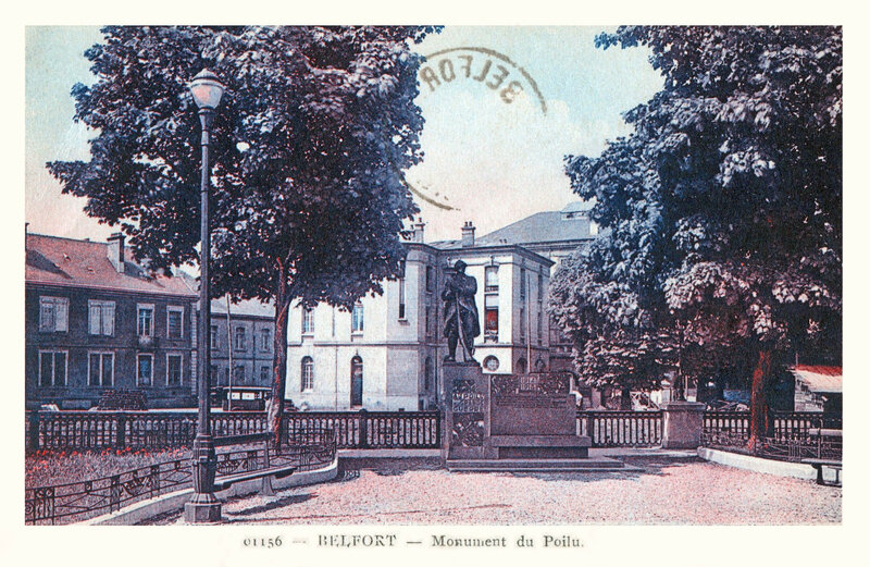 CPA Belfort Poilu Bancs Candélabre 1930-37 R