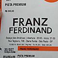 <b>Franz</b> <b>Ferdinand</b> - Mardi 30 Septembre 2014- Espaço das Americas (São Paulo)
