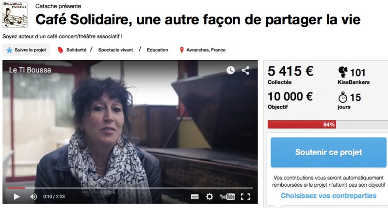 café solidaire le Ti Boussa Avranches kisskissbankbank crowfunding financement participatif