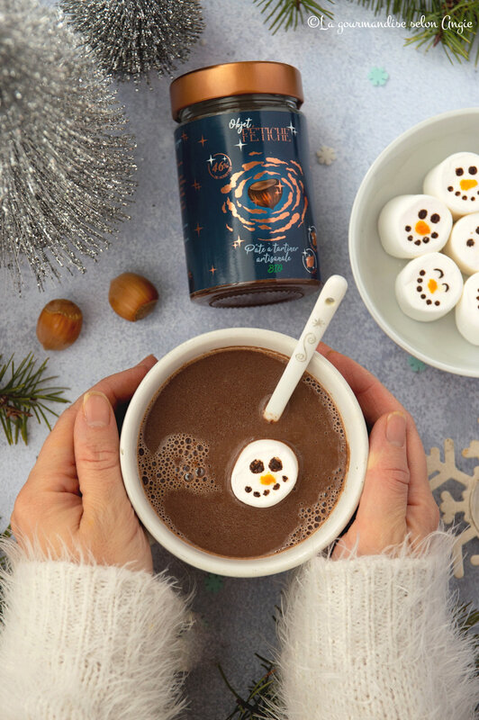 chocolat chaud express a la pate a tartiner noel chamallow bonhomme de neige 1 (1)