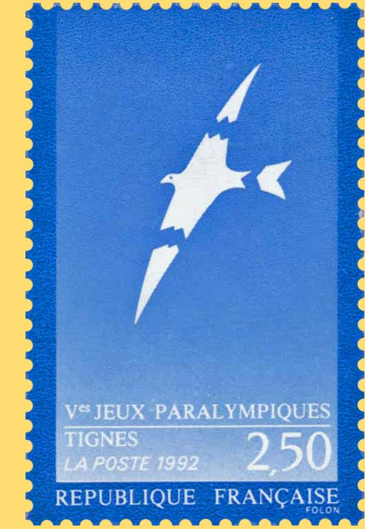 Timbre Jeux paralympiques Tignes 1992