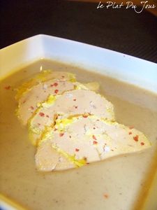 recettes Velouté de châtaignes au foie gras