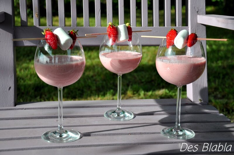 Milk-shake guimauve fraise
