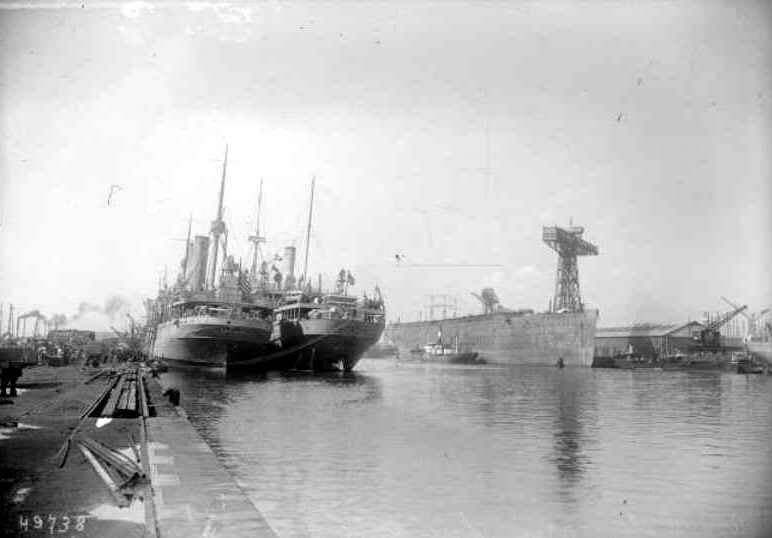 Arrivée des américains 1917 St Nazaire