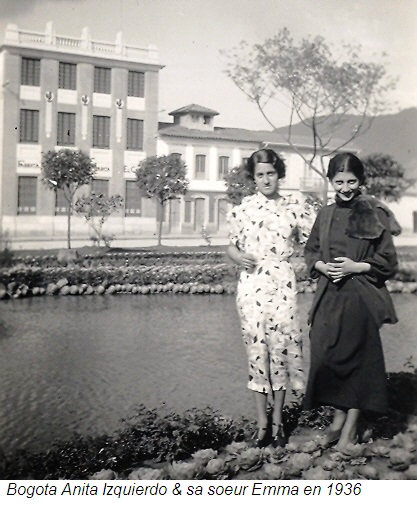 1936 09 27 Bogota Izquierdo Emma & sa soeur Anita