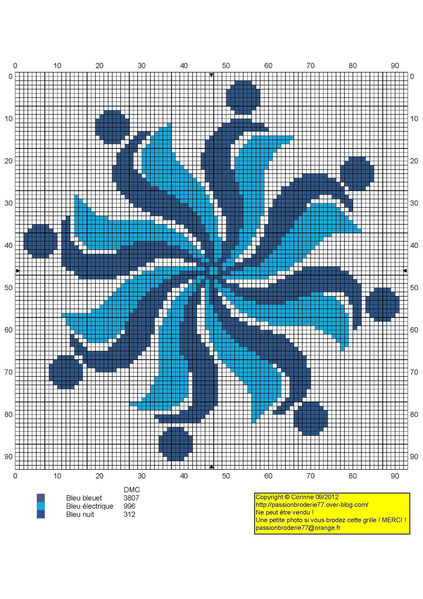 Rosace bleue