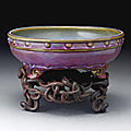 A superb 'jun' purple-splashed <b>narcissus</b> <b>bowl</b>, Early Ming dynasty