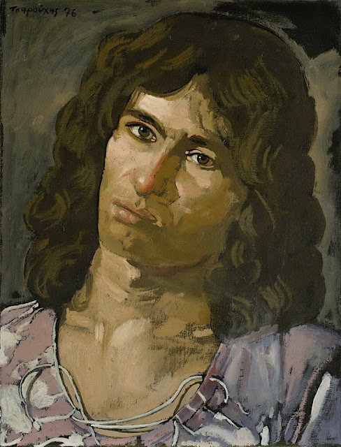 Tsarouchis Giannis [1910-1989] - Portrait of a young Frenchman from Besancon, 1976