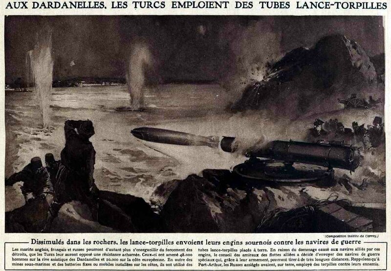 Lance tropilles aux Dardanelles