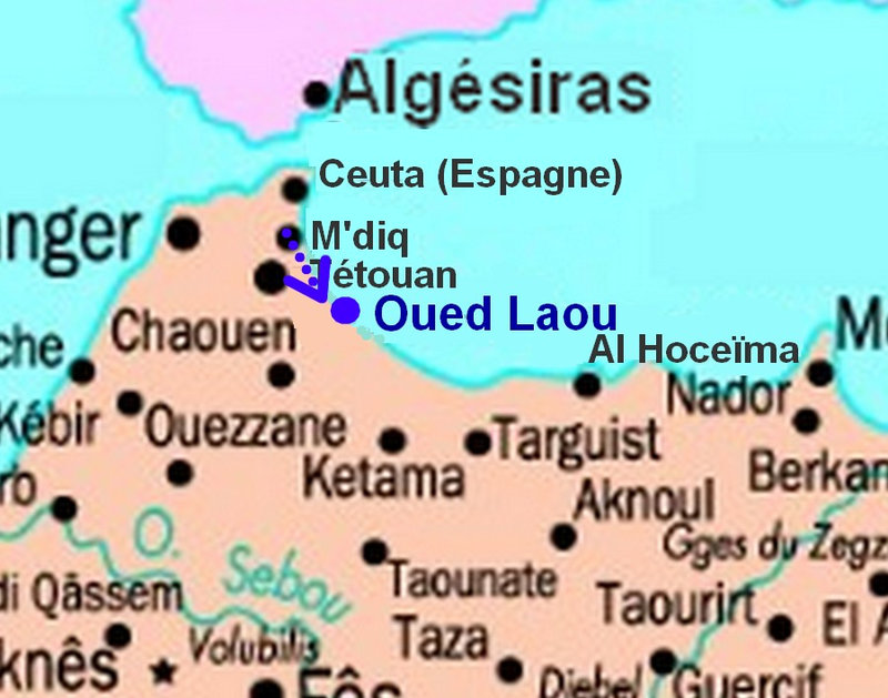 Carte M'diq Oued Laou