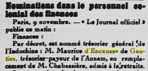 1934 10 25 Madagascar du 19-12 Maurice d'Encausse de Ganties