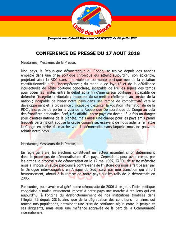 CONFERENCE DE PRESSE