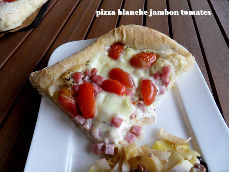 pizza blanche jambon tomates2