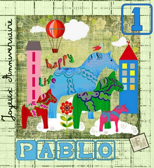 Carte Anniv Pablo- 1 an