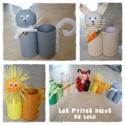 pots à crayons avec des rouleaux de papier toilette2