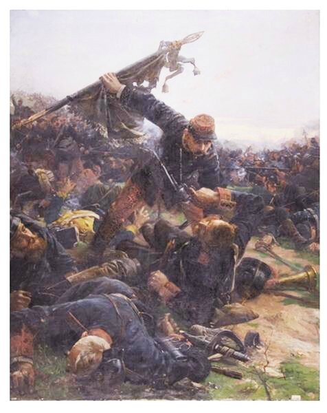 Bloch, Le lieutenant Chabal prenantn un crapeau à l'ennemi (1902)