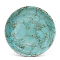 A faux-turquoise porcelain dish, Qianlong six-character seal mark in iron-red and possibly of the period (<b>1736</b>-<b>1795</b>)