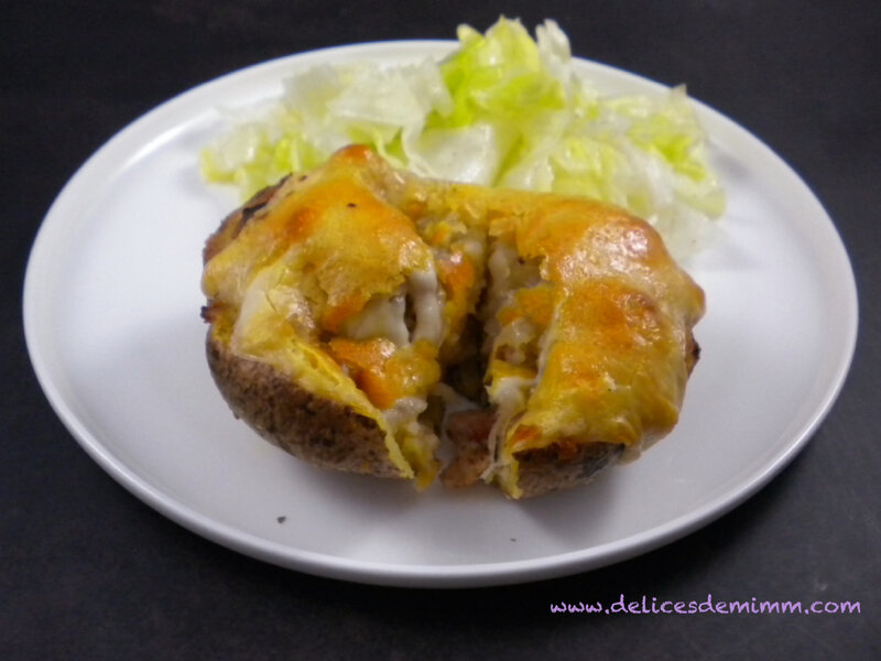 Pommes de terre farcies avec un reste de raclette