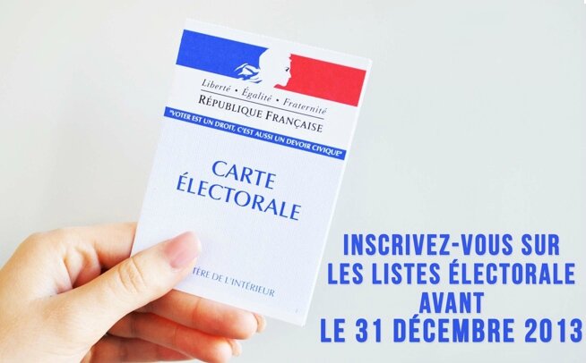inscription listes électorales 31 décembre 2013 élections municipales européennes 2014