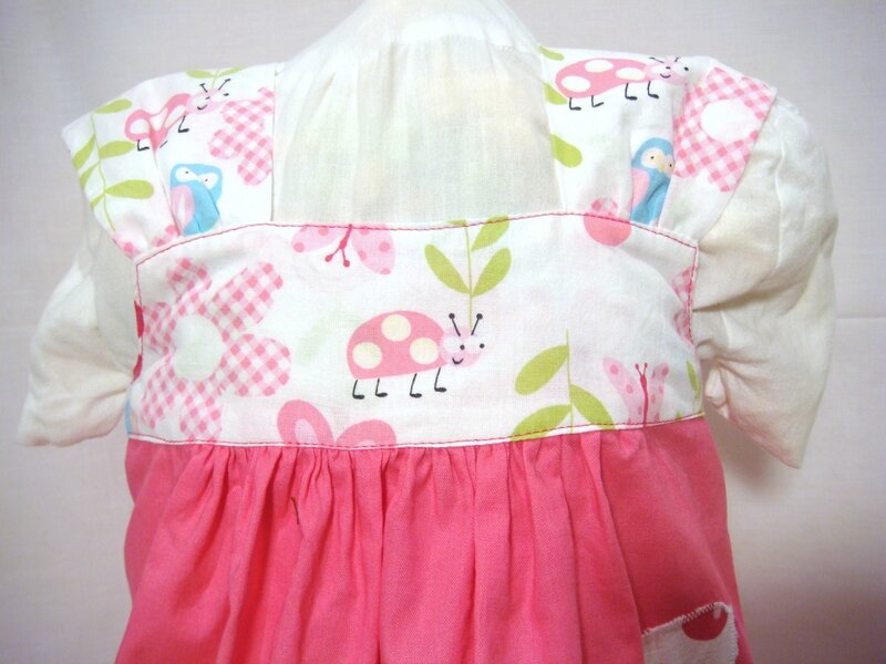 Robe libellule 2-3 ans coccinelle rose zoom