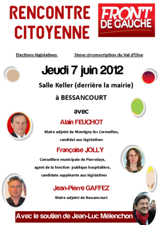 Rencontre citoyenne Bessancourt 7 juin