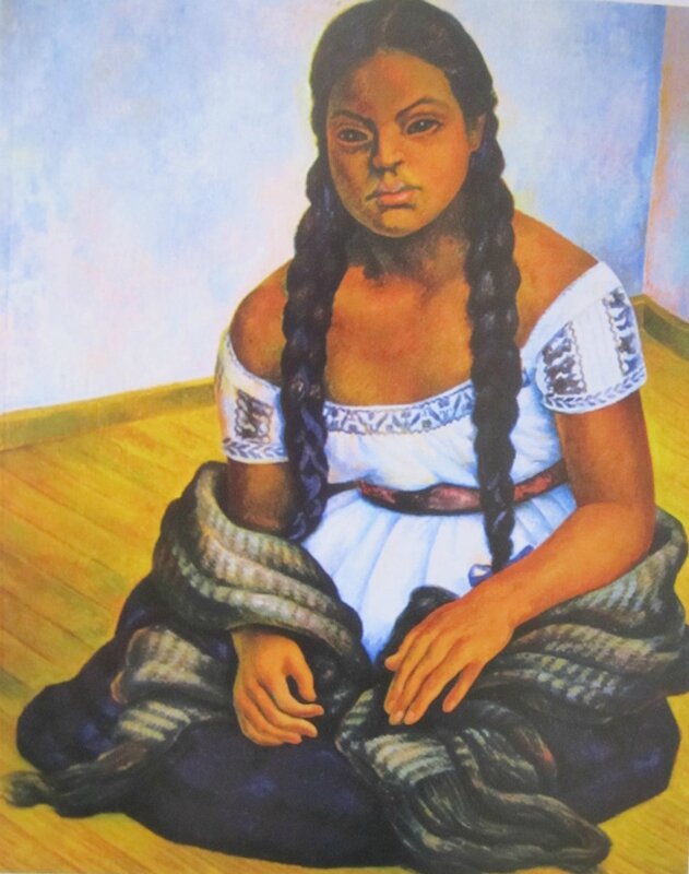 Femme assise avec des tresses 1941 Diego Rivera
