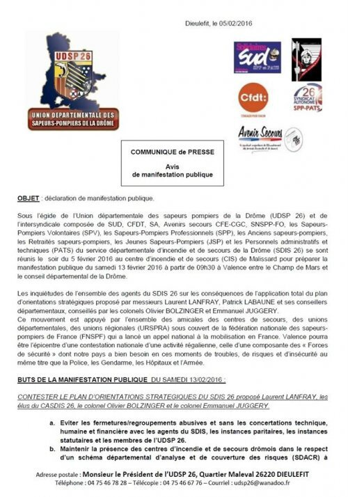 communiqué de presse SP de la Drôme
