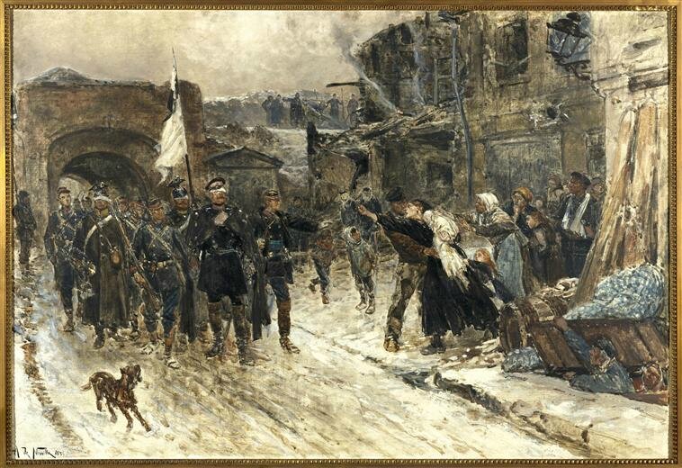 De Neuville, Entrée des parlementaires allemands à Belfort, le 16 février 1871 (1884)