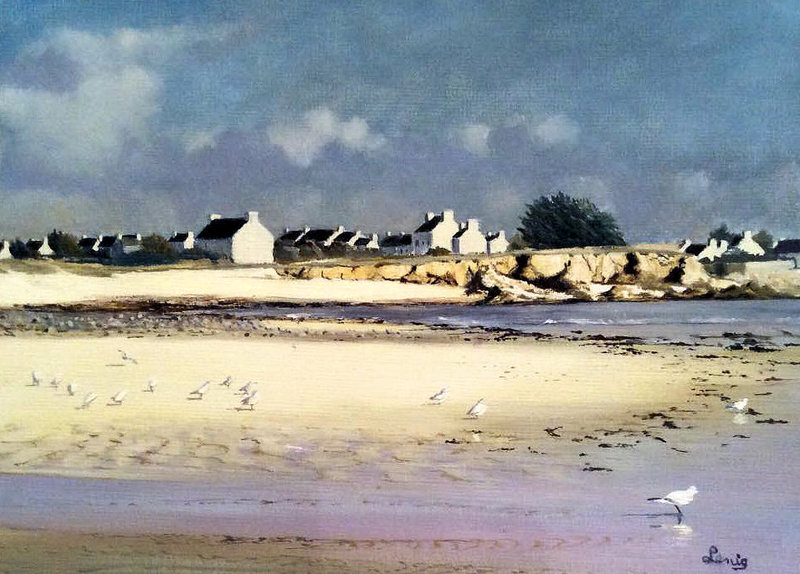 Ch44 - Peinture de la plage du Loch par Hélène NICOL-LENIG 7