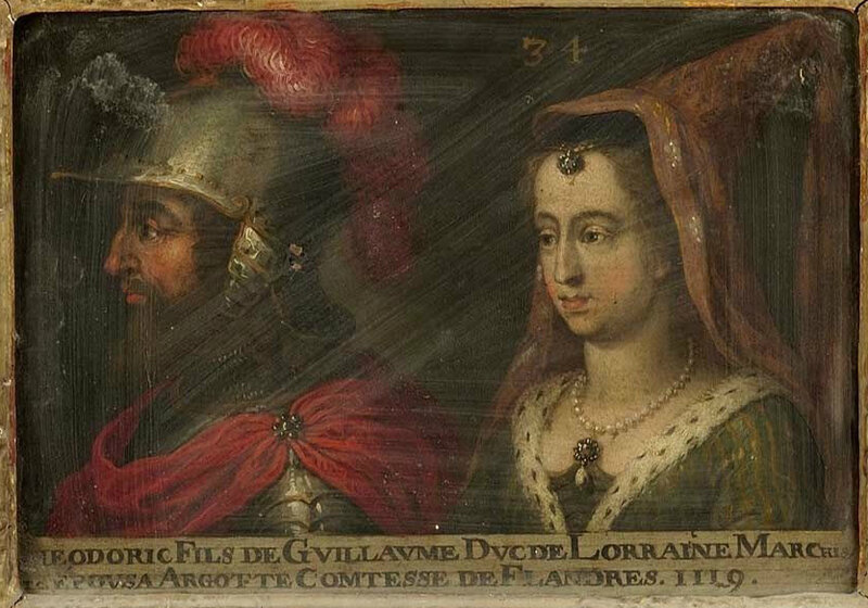 Portrait de Thierry II et de son épouse (cliché catalogo.uffizi.it)