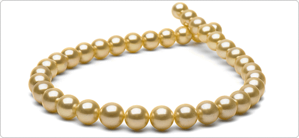 perles dorées collier