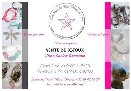 Vente de bijoux chez Carine Renaudin