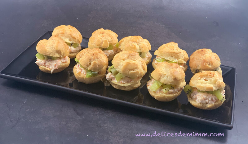 Petits choux au crabe-kiwi pour l’apéro 5