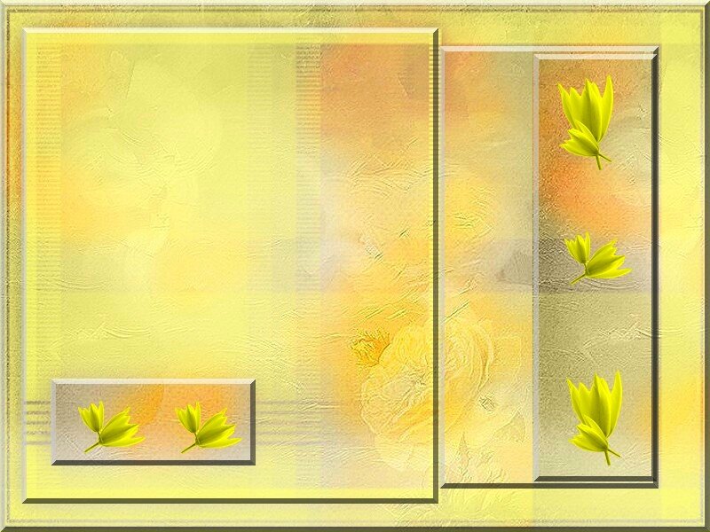 cadre et fleurs jaunes