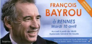 François Bayrou meeting Rennes avril 2012 présidentielle