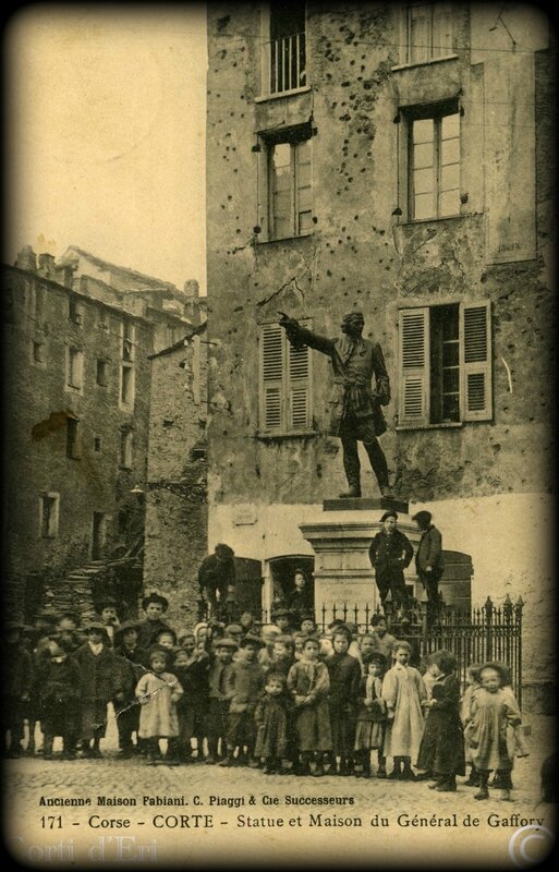 Corse-CORTE-Statue-et-Maison-du-Général-Gaffory-19-novembre-1905-Copier