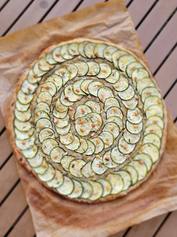 cathytutu tarte fine courgette moutarde salicorne bretagne pignon sel le guerandais huile olive carapelli truffe croustipate (7)