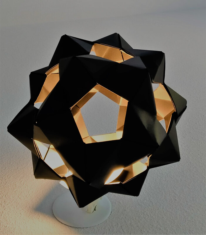 origami boule 3 noire