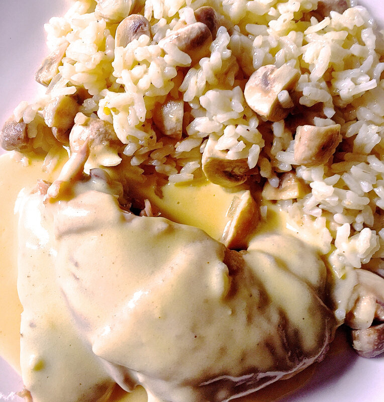 poule au riz sauce suprème