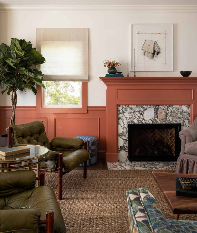 Heidi-Caillier-Design-Seattle-interior-designer-red-paint-walls-marble-fireplace