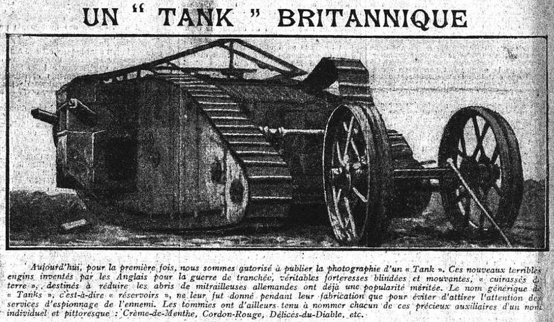 Tank britannique Matin 24 11 1916