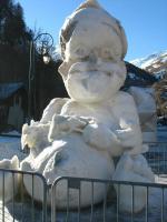 valloire, sculpture sur neige, après