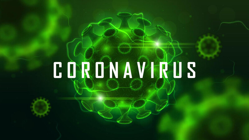 coronavirus-cell-structure-on-green-vector