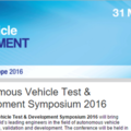 Autonomous Vehicle Test & Development <b>Symposium</b> 2016