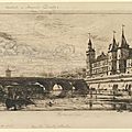 Charles Meryon, Le Pont au Change, from Eaux-Fortes sur Paris ( Etchings of Paris ), <b>1854</b>