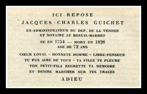 Épitaphe Jacques-Charles Guichet