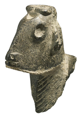 1_Hittite_stone_head_of_a_goat