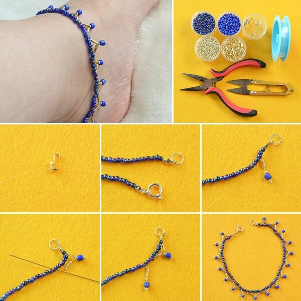 600-Pandahall-Summer-Jewelry---How-to-Make-a-Homemade-Blue-Seed-Beaded-Anklet