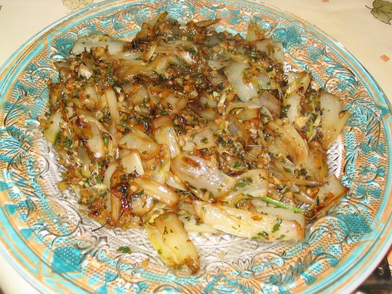 endives braisées à l'ail